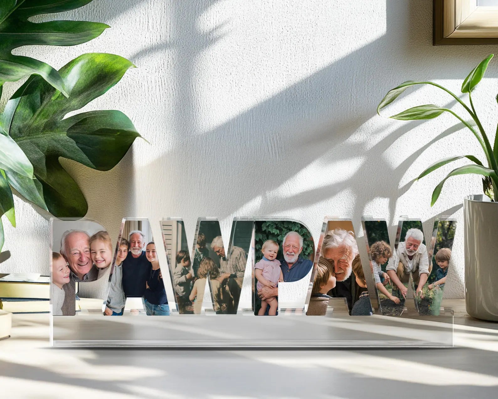 Custom Dad Photo Collage Acrylic Block, Daddy Photo Gift, Father's Day Gift, Dad Birthday Gift, Grandpa Gift, Gift For Daddy. FDBILUMIE3