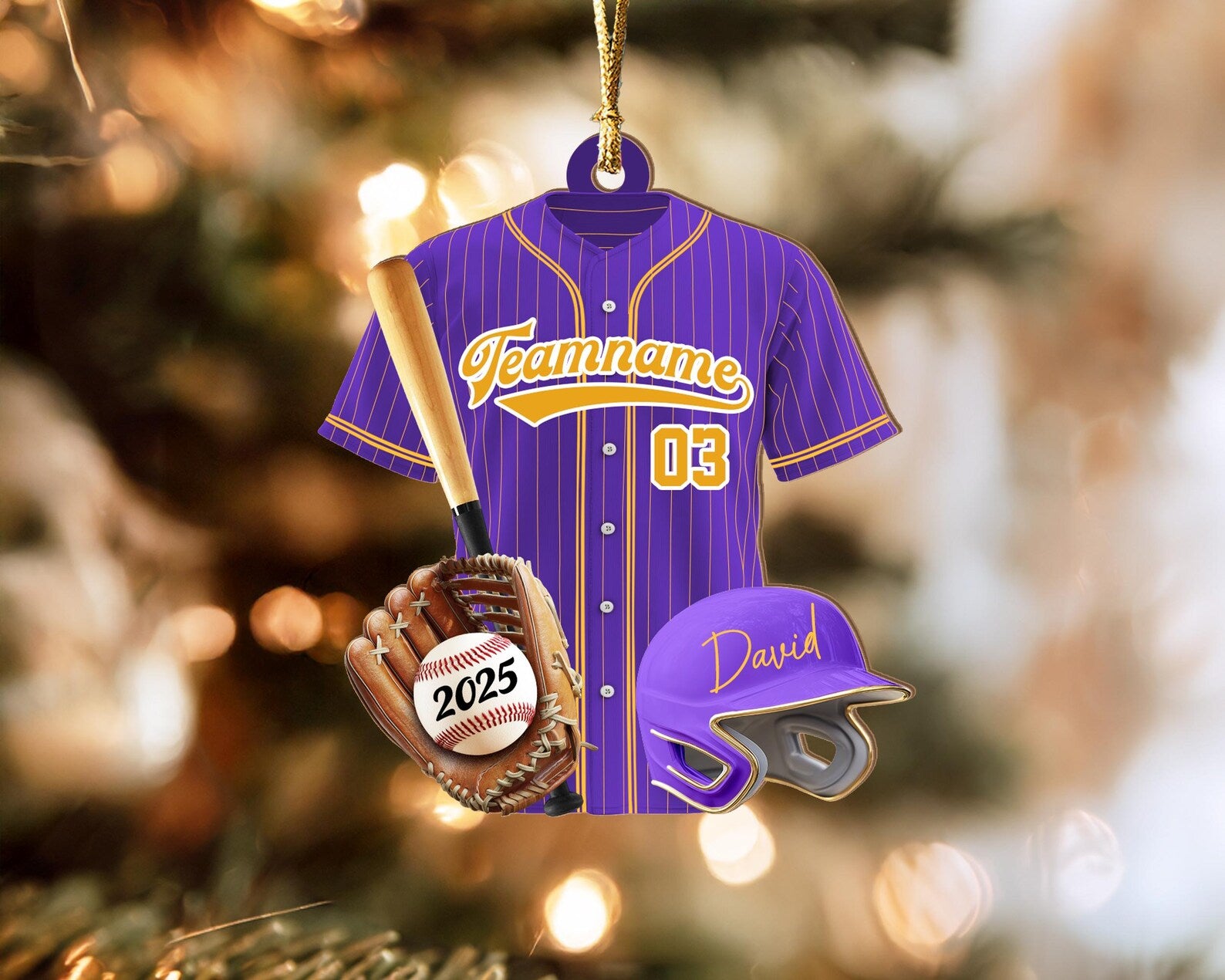 Personalized Baseball Player Christmas Ornament, Sport Ornament, Baseball Fan Gift, Baseball Team Gift, Team Christmas Gift, Christmas Decor. COBILUMIE15