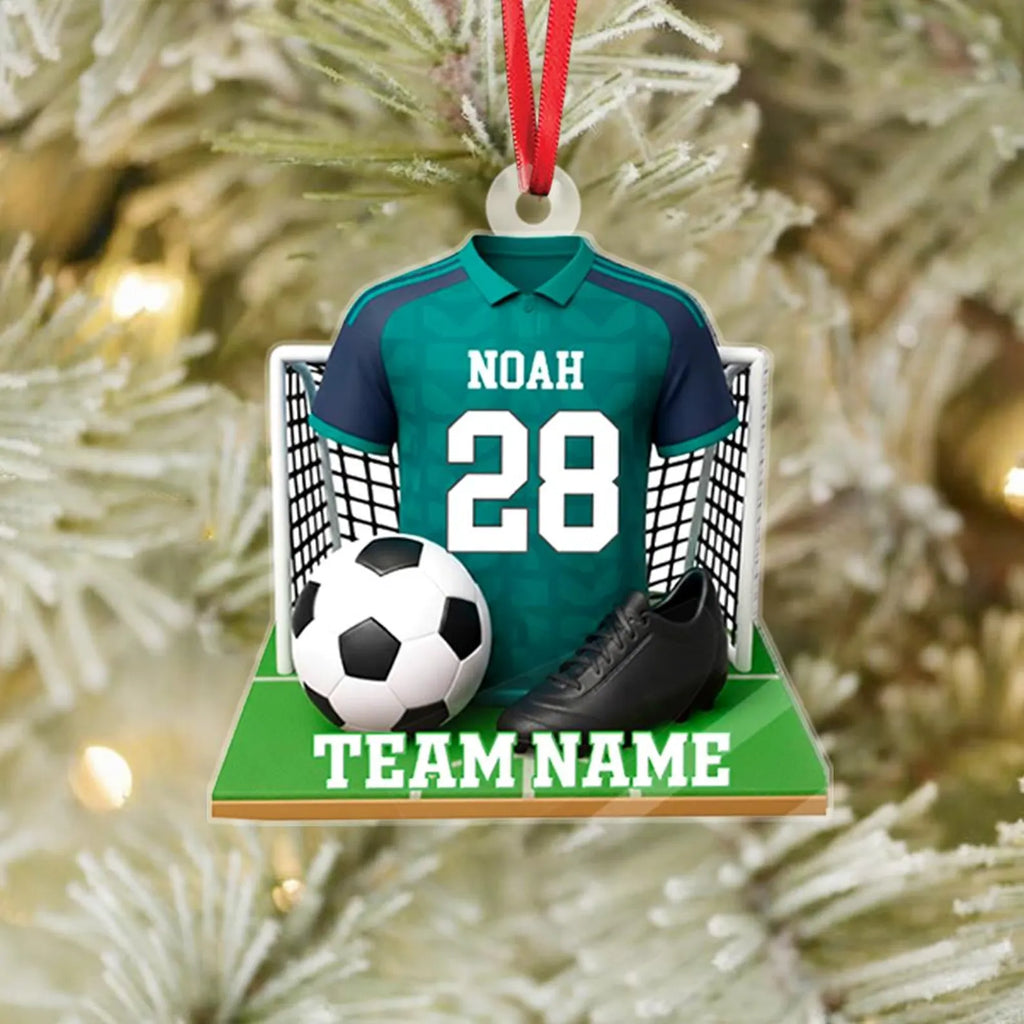 Personalized Soccer Player Ornament, Sport Christmas Ornament, Soccer Fan Gift, Soccer Team Gift, Soccer Coach Gift, Team Christmas Gifts. COBILUMIE70