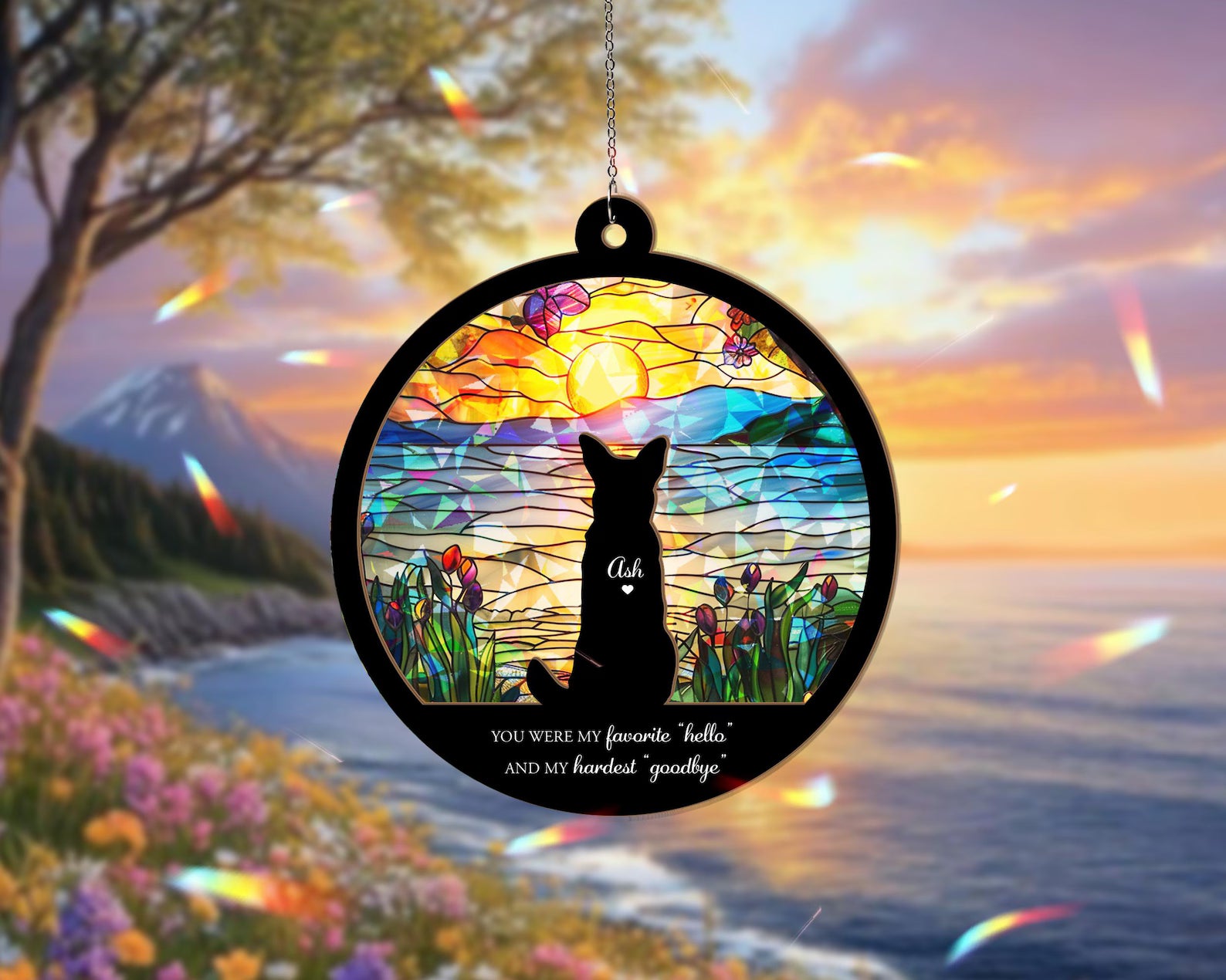 Custom Dog Loss Hologram Ornament, Custom Dog Memorial Gift, Pet Sympathy Gift, Pet Memorial Ornament, Dog Lover Gift, Loss Of Pet Gift SCCBILUMMIE35