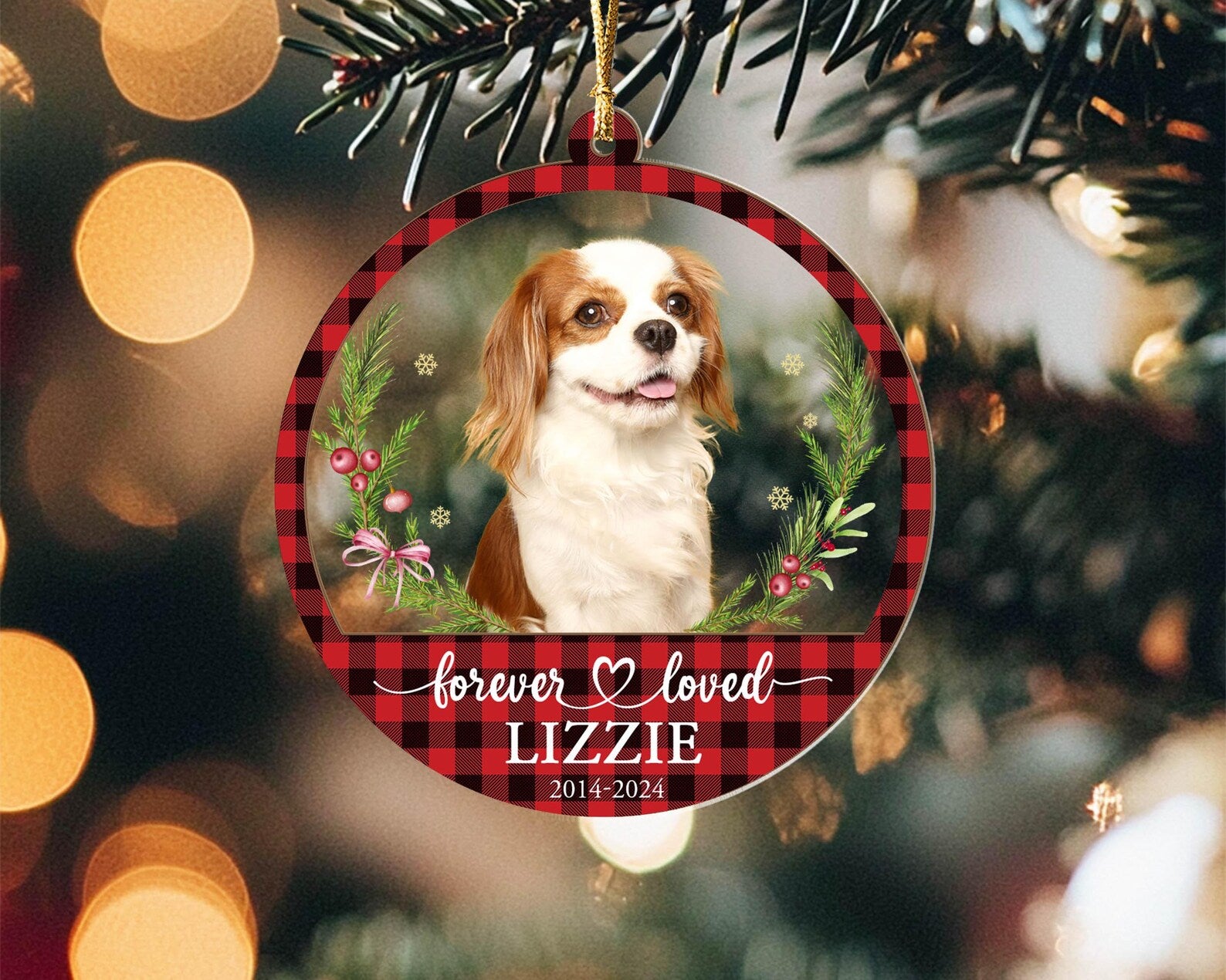 Personalized Cat Memorial Ornament, Custom Pet Christmas Ornament, Dog Christmas Ornament, Cat Christmas Ornament, Christmas Decoration.  COBILUMIE61