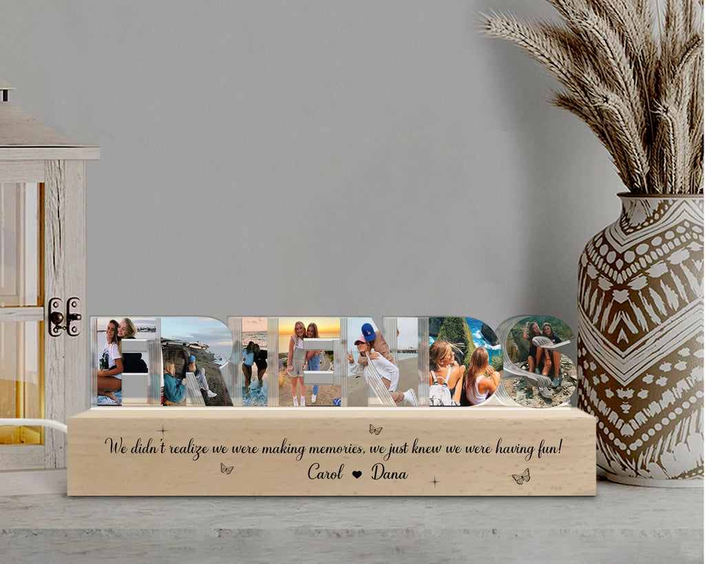 Personalized Friends Photo Night Light, Custom Best Friend Birthday Gift, Besties Gifts, BFF Gift, Gift for Besties, Friendship Gift. NLFRBILUMIE2