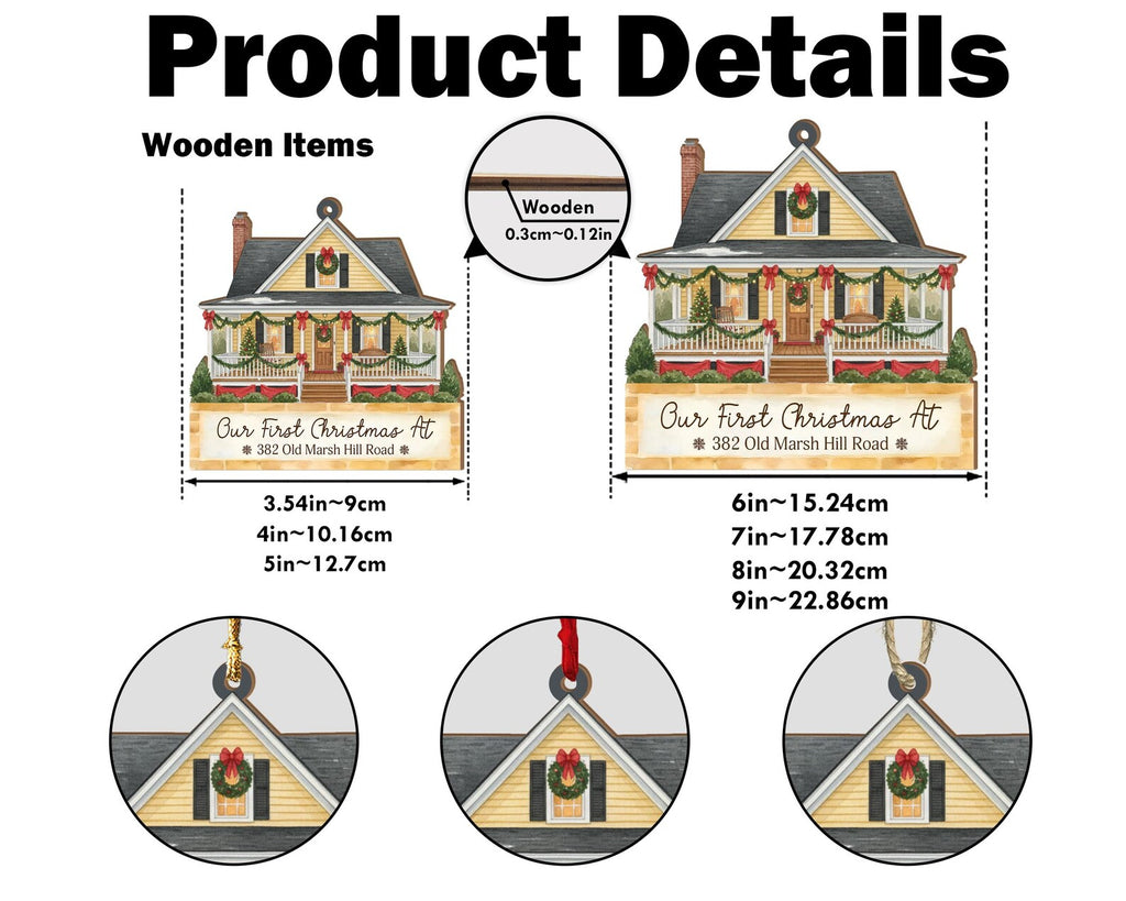 Personalized New Home Ornament, House Photo Ornament, New Home Christmas Gift, Housewarming Gift, Realtor Client Gift, Christmas Decor. COBILUMIE16