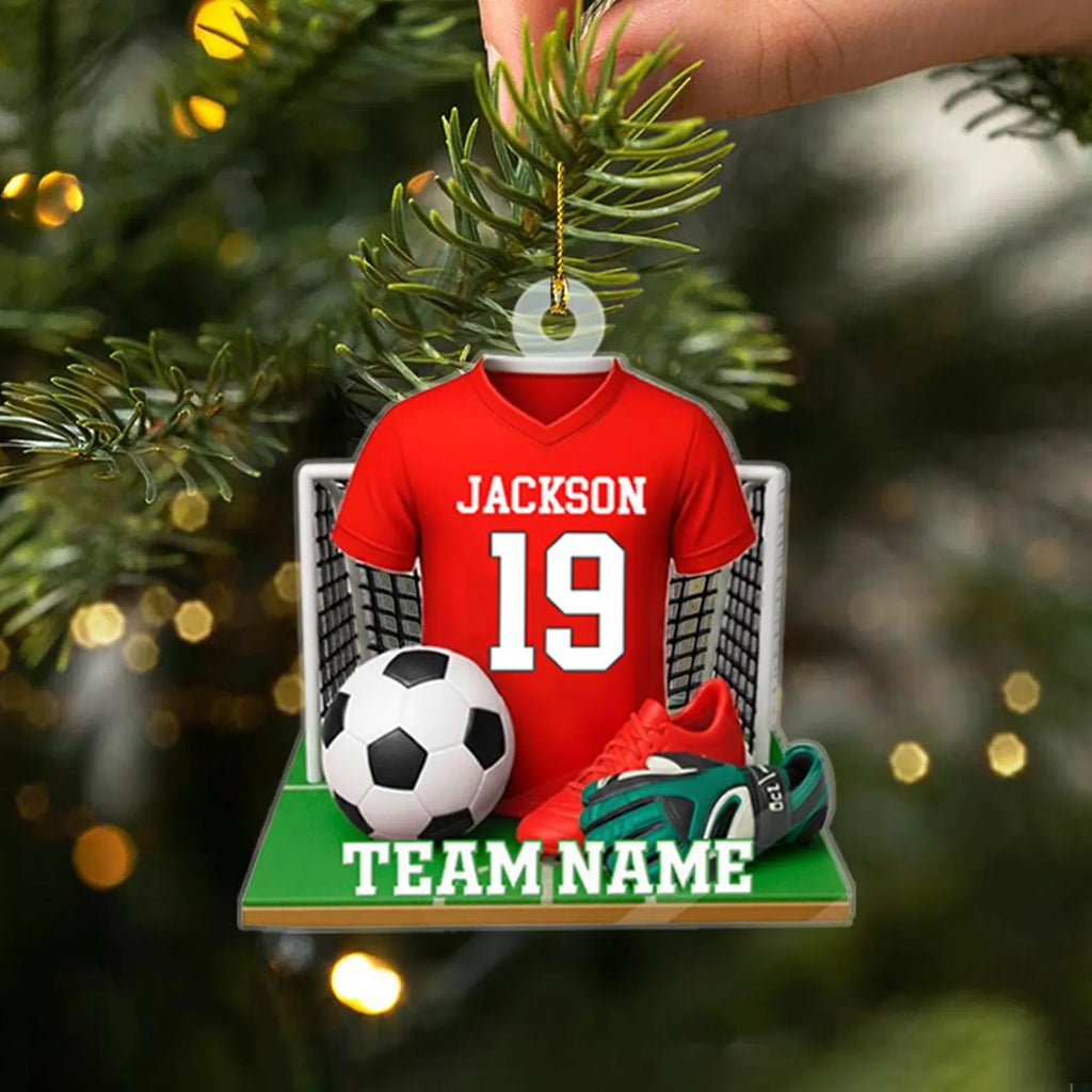 Personalized Soccer Player Ornament, Sport Christmas Ornament, Soccer Fan Gift, Soccer Team Gift, Soccer Coach Gift, Team Christmas Gifts. COBILUMIE70