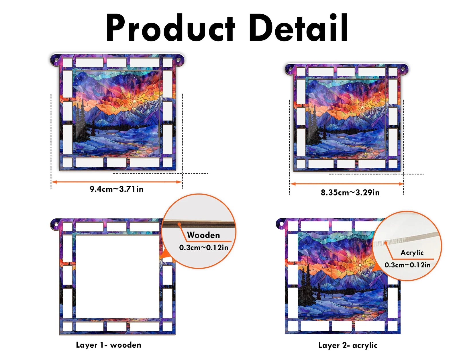 Denali National Park Suncatcher, US National Parks Window Hangings Suncatcher, Landscape Suncatcher, Traveler Gift, Housewarming Gift. SCBILUMIE12