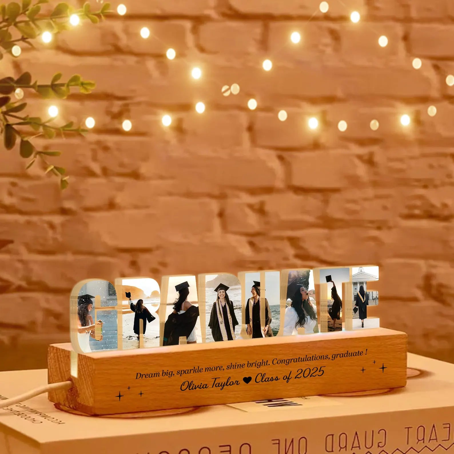 Personalized Graduate Photo Collage Night Light, Class of 2027 Gift, Graduation Gift, Senior Gift, High School Grad Gift, New Grad Gift. GDFDBILUMIE2