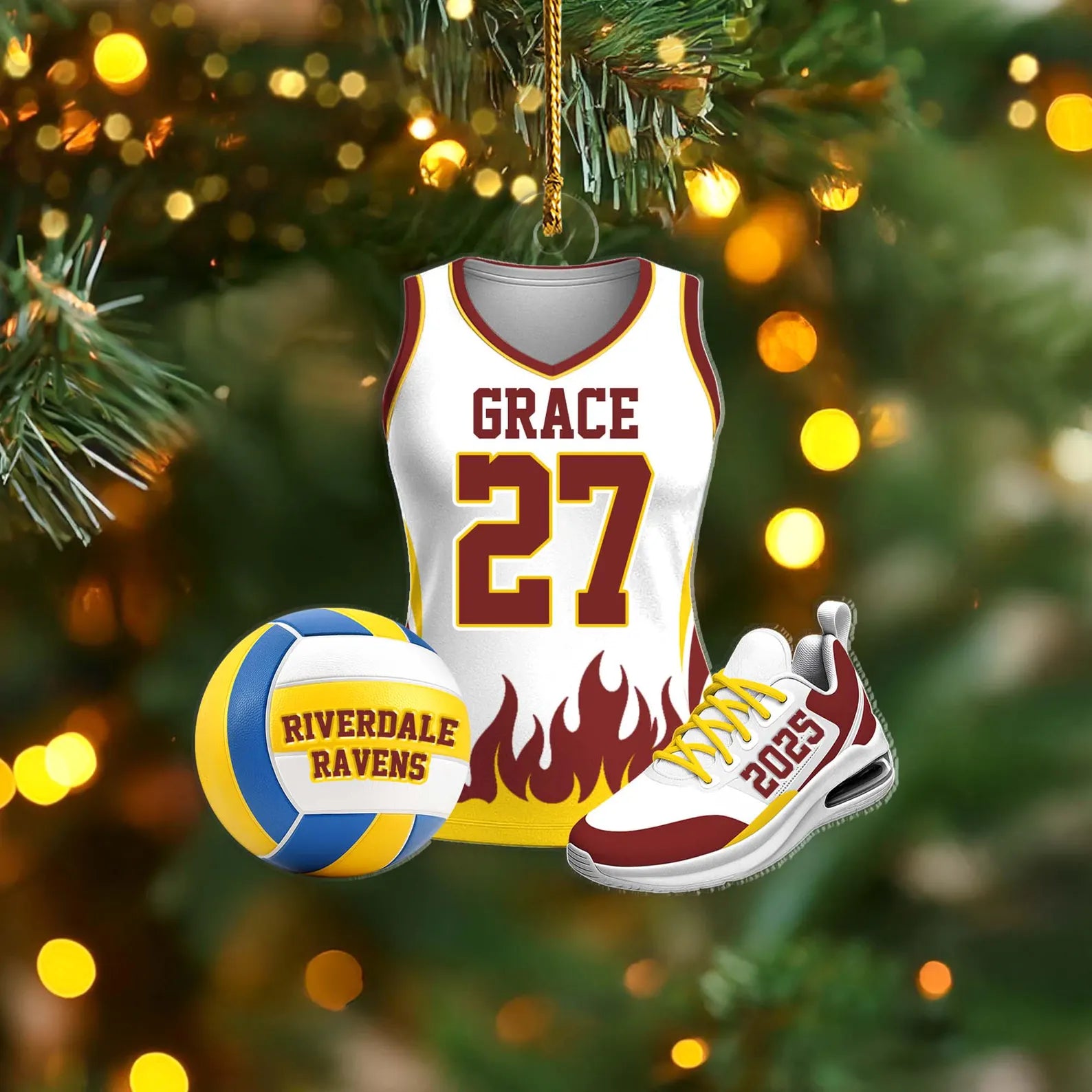 Personalized Volleyball Player Ornament, Sport Christmas Ornament, Volleyball Mom Gift, Volleyball Team Gift, Team Christmas Gifts. COBILUMIE76
