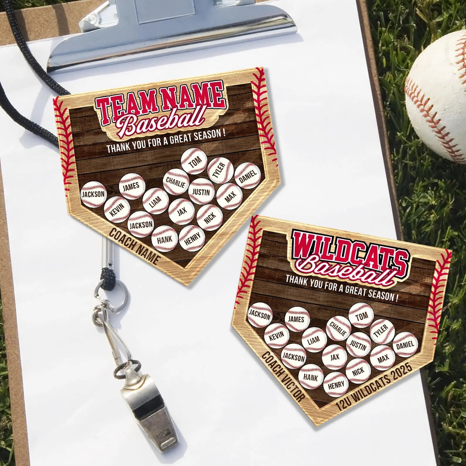Custom Baseball Shaker Magnet, Custom Softball Coach Gifts, Custom Baseball With Name Magnet, End Of Season Coach Gifts, Baseball Team Gifts. SMFRBILUMIE1