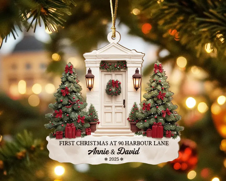 Personalized New Home Christmas Ornament, Our First Christmas in Our New Home, Address Ornament, First Home Ornament, New Home Keepsake. COBILUMIE1