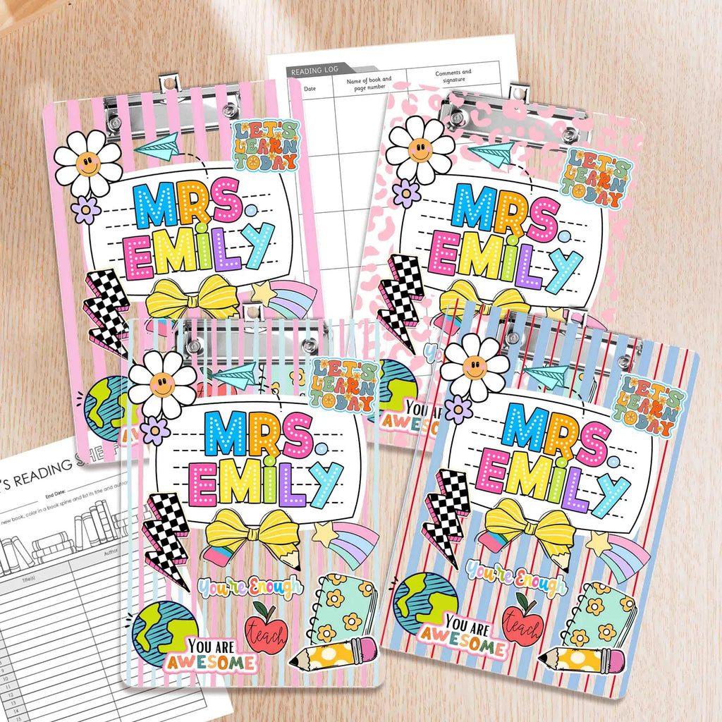 Personalized Teacher Groovy Clipboard, Teacher Appreciation Gift, Back To School Gift, New Teacher Gift, Gift For Teacher, School Supplies. BTSBILUMIE5