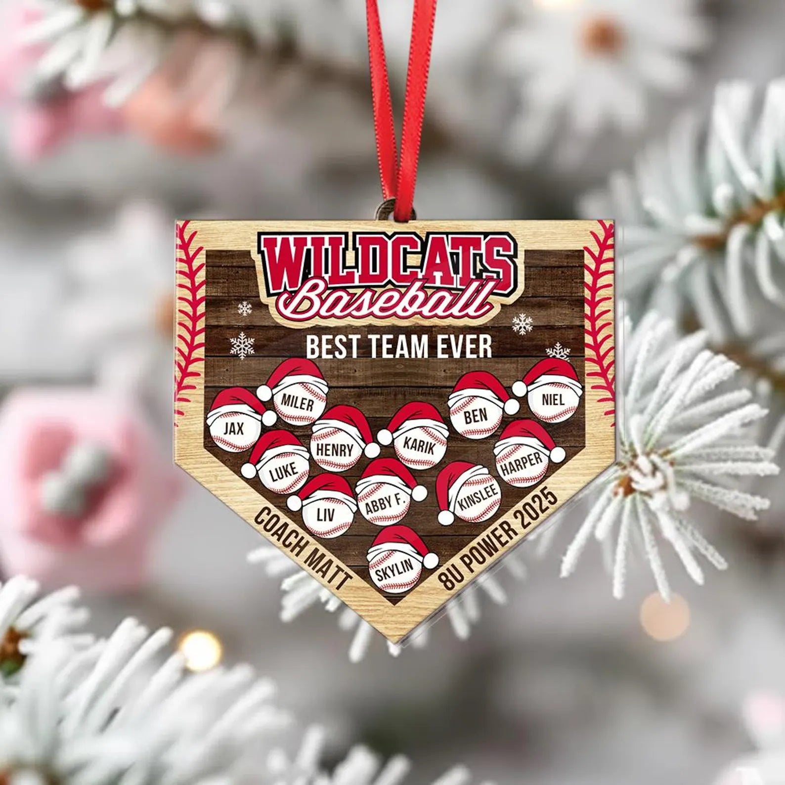 Custom Softball Christmas Ornament, Custom Sport Ornament, Softball Player Gift, Softball Coach Gift, Softball Team Christmas Gifts. COBILUMIE33