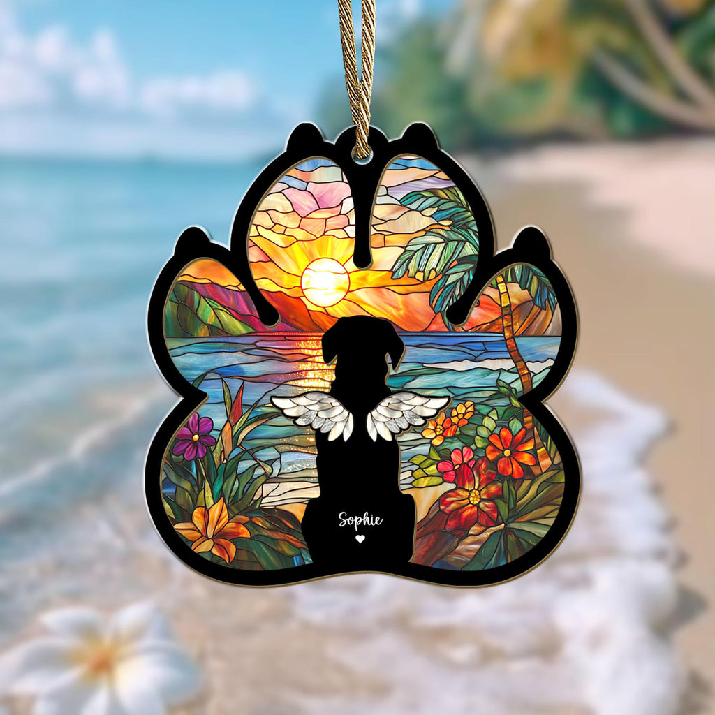 Custom Dog Rainbow Bridge Suncatcher, Dog Memorial Suncatcher, Loss of Pet Gift, Dog Remembrance Gift, Gift For Dog Lovers, Window Hanging. SCCBILUMMIE20