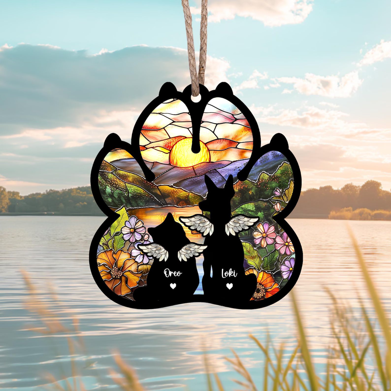 Personalized Dog Loss Sympathy Gift, Custom Dog Memorial Suncatcher, Pet Memorial Gift, Loss of Dog Gift, Dog Remembrance Gift. SCCBILUMMIE1