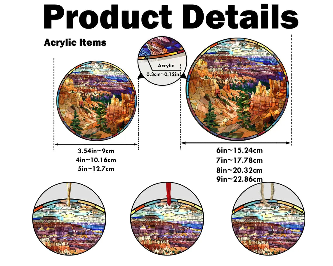 Bryce Canyon National Park Ornament, National Park Christmas Ornament, US National Parks Gift, Christmas Tree Decoration, Christmas Gifts. COBILUMIE86