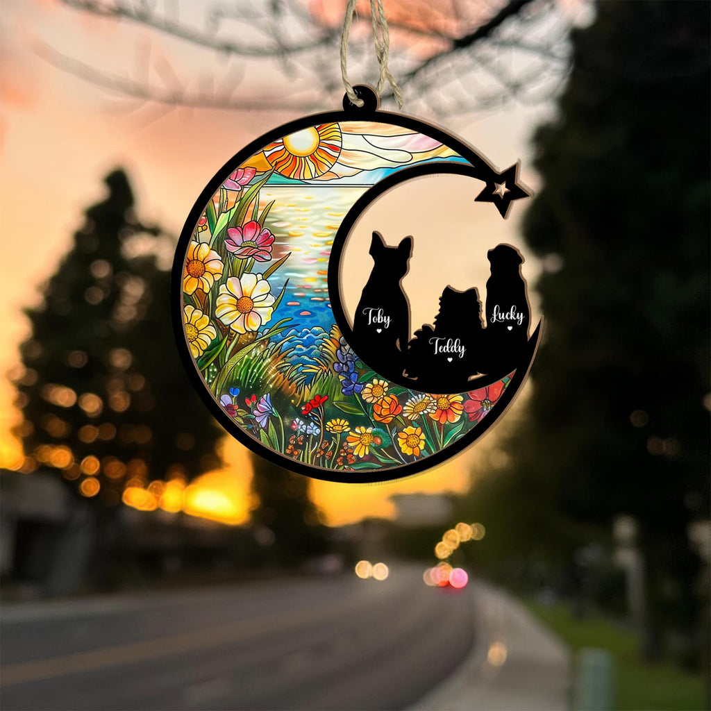 Personalized Loss Of Dog Sympathy Gift, Custom Dog Memorial Suncatcher, Dog Memorial Gift, Loss of Dog Gift, Dog Remembrance Gift. SCCBILUMMIE5