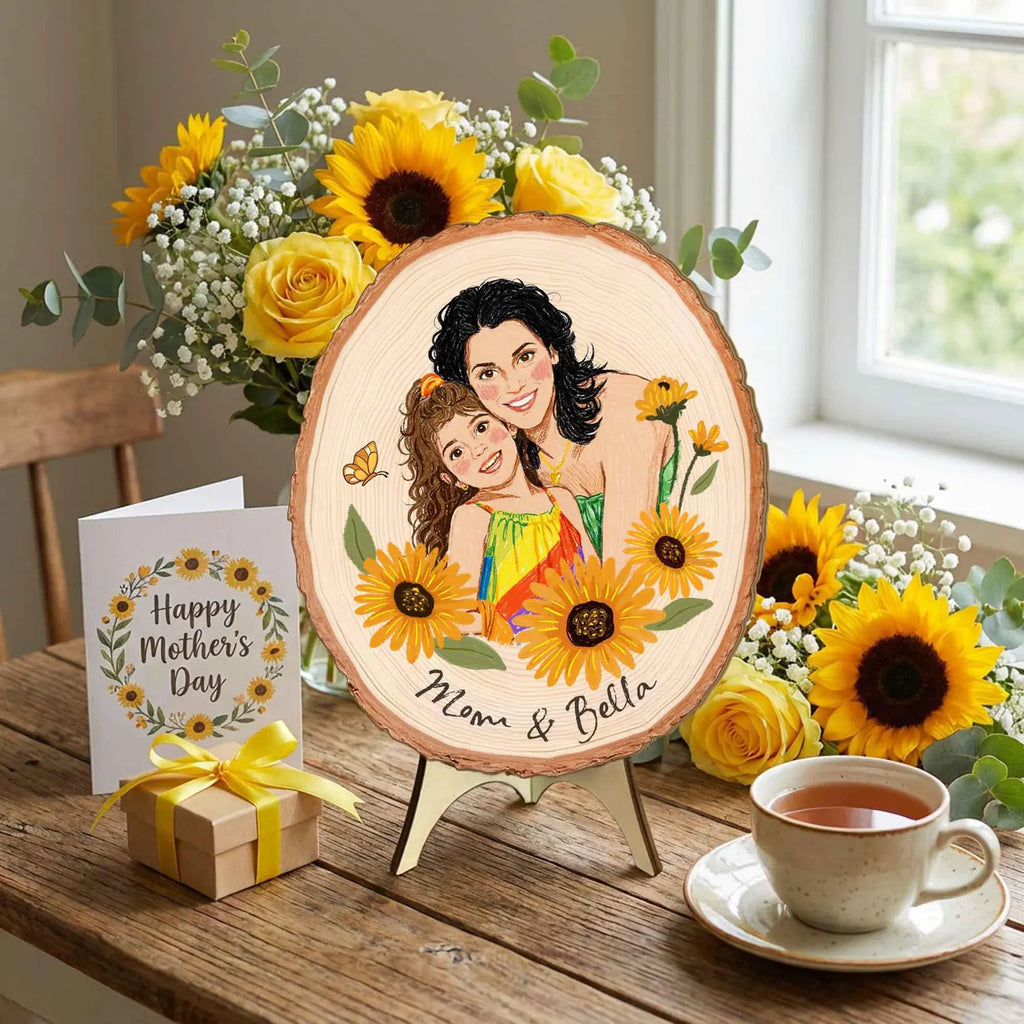 Custom Grandma Portrait Wooden Hanging, Custom Family Portrait From Photo, Grandma Mother's Day Gift, Nana Gift, Grandma Gift From Grandkids. MDBILUMIE12