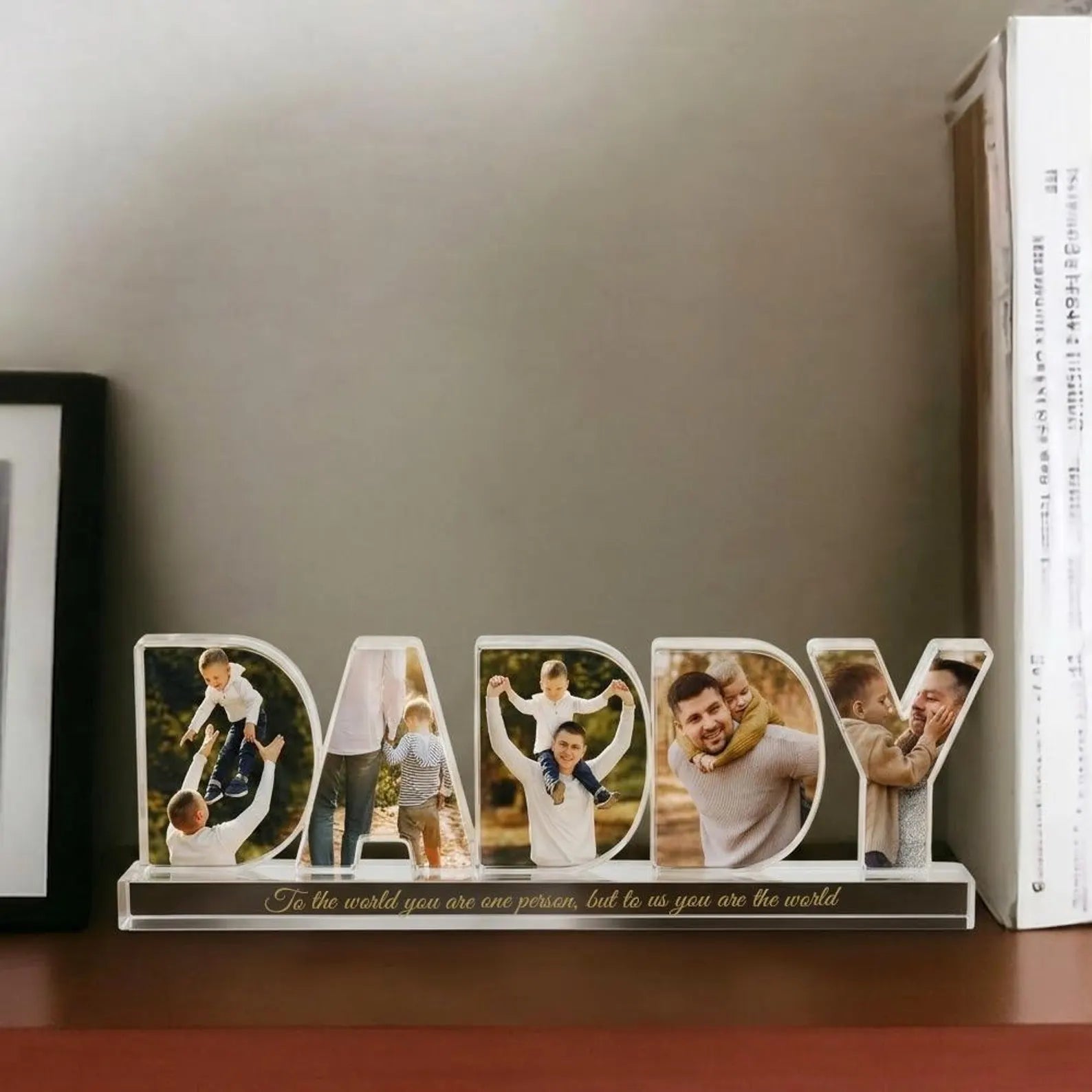 Custom Daddy Photo Collage Acrylic Block, Custom Dad Photo Gift, Father's Day Gift, Grandpa Gift, Dad Birthday Gift, Gift For Dad. FDBILUMIE4