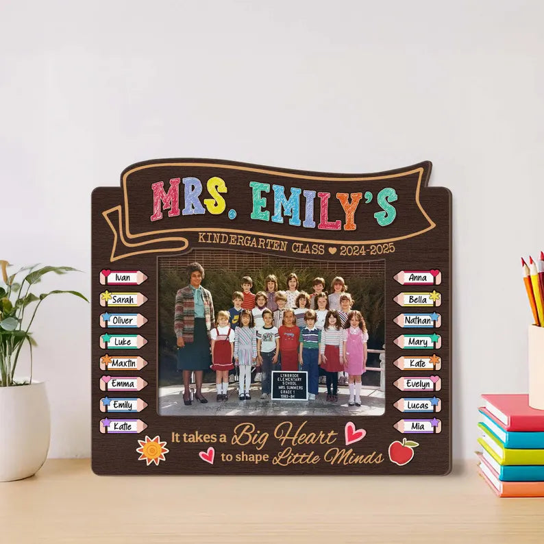 Custom Teacher Photo Frame, Custom Teacher Appreciation Gift, Thank You Teacher Gift, Gift For Teacher, Gift From Student, Classroom Decor. PFBILIMIE1