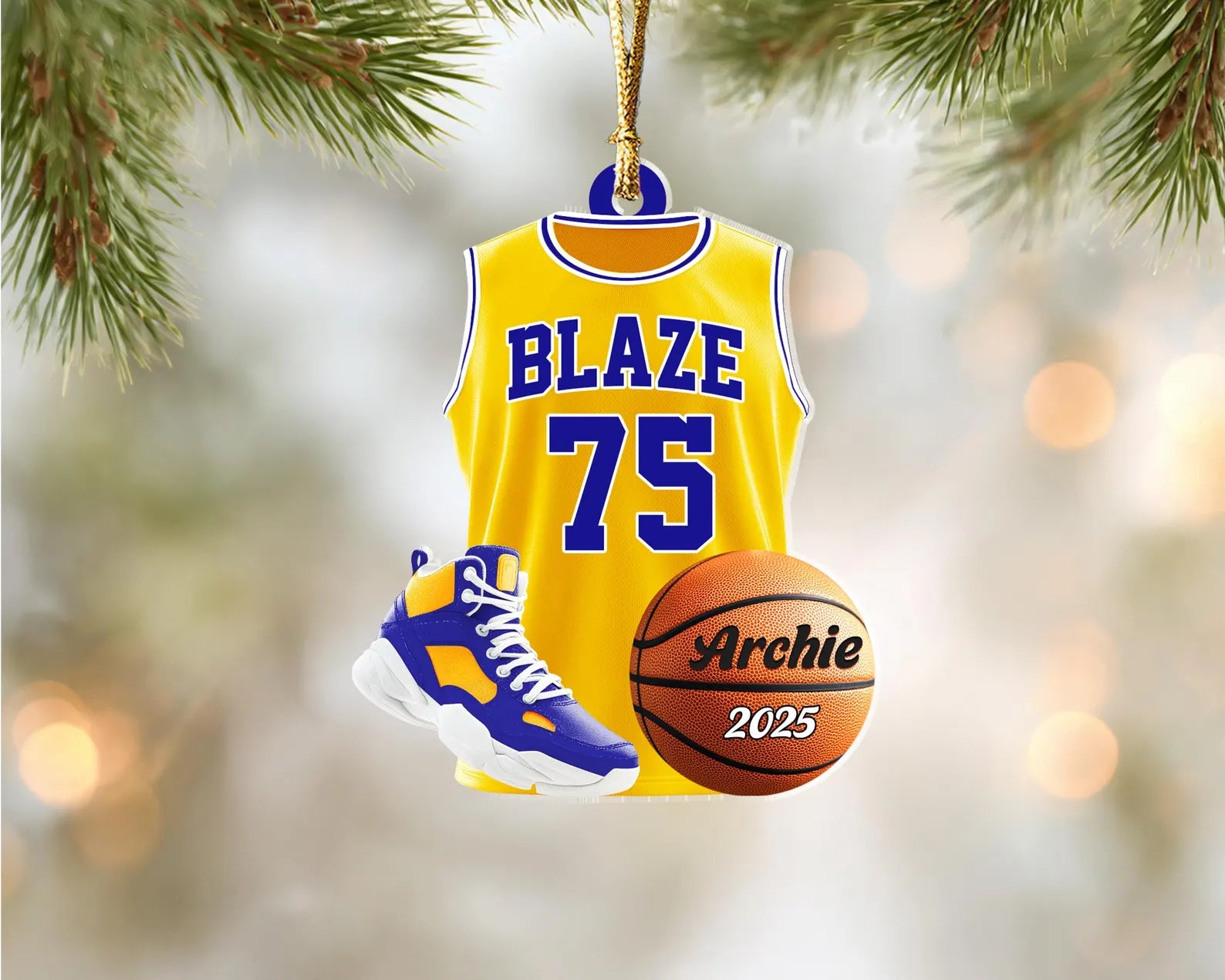 Personalized Basketball Player Ornament, Sport Ornament, Basketball Fan Gift, Basketball Team Gift, Team Christmas Gift, Christmas Decor. COBILUMIE58
