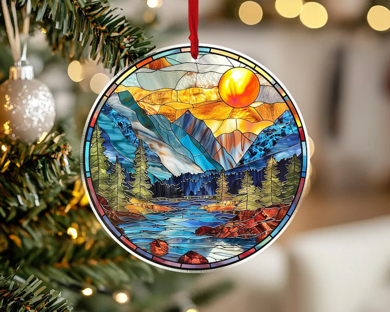 Glacier National Park Ornament, National Park Christmas Gift, US National Parks Ornament, Christmas Decoration, Christmas Gifts. COBILUMIE13