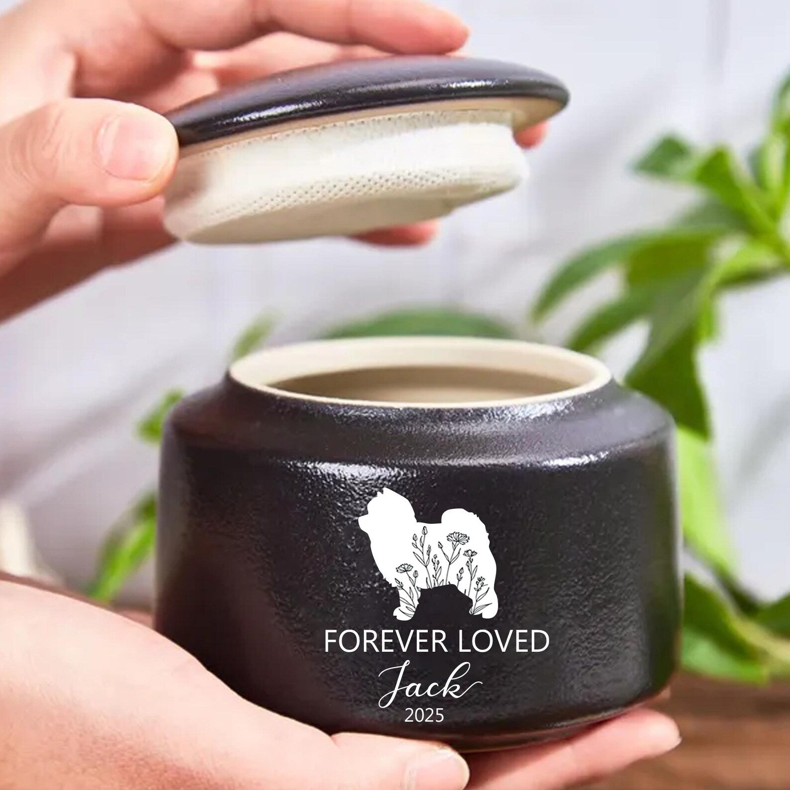 Personalized Dog Memorial Urn, Pet Memorial Gift, Urn For Dog, Pet Fur Memorial Keepsake, Dog Loss Sympathy Gift, Gift For Dog Mom. MGBILUMIE2