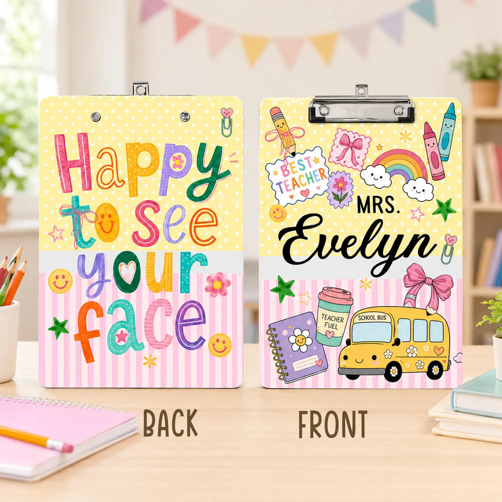 Personalized Teacher Name Clipboard, Custom Motivational Teacher Appreciation Gift, Back To School Gift, Best Teacher Gift, School Supplies. BTSBILUMIE7