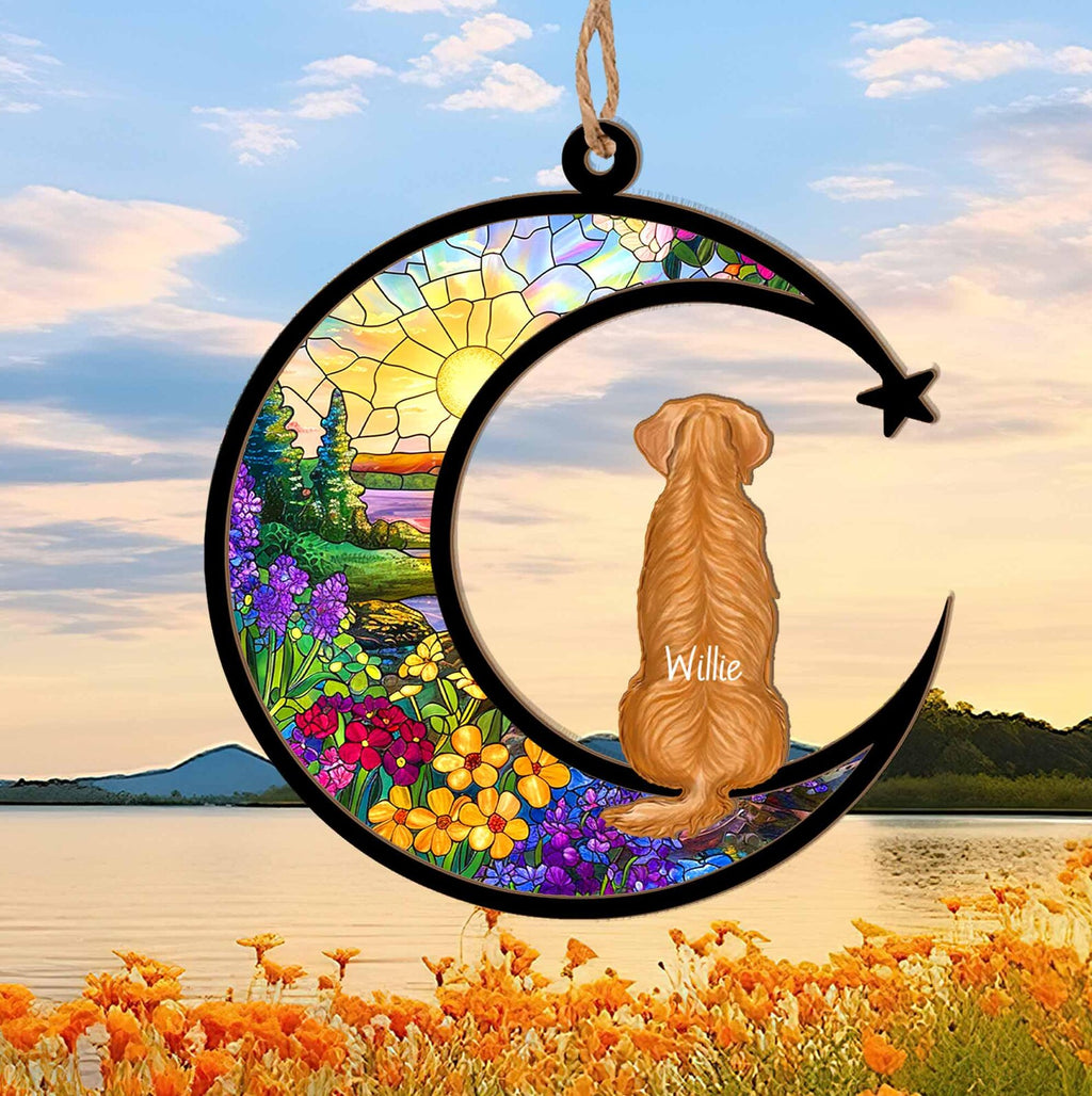Personalized Dogs Memorial Suncatcher, Custom Pet Memorial Gift, Pet Loss Gift, Dog Loss Sympathy Gift, Dog Remembrance Gift. SCCBILUMMIE43