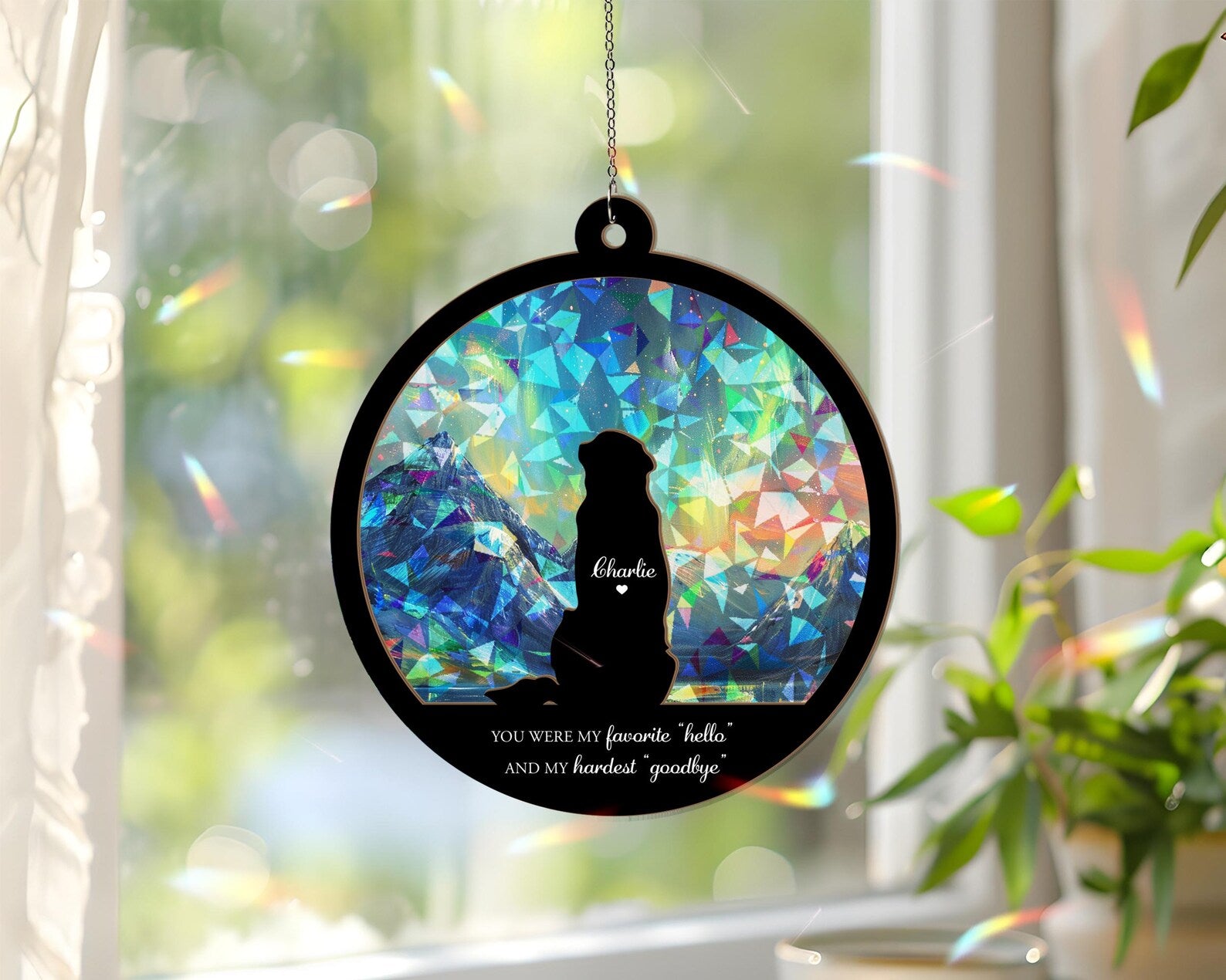Custom Dog Loss Hologram Ornament, Custom Dog Memorial Gift, Pet Sympathy Gift, Pet Memorial Ornament, Dog Lover Gift, Loss Of Pet Gift SCCBILUMMIE35