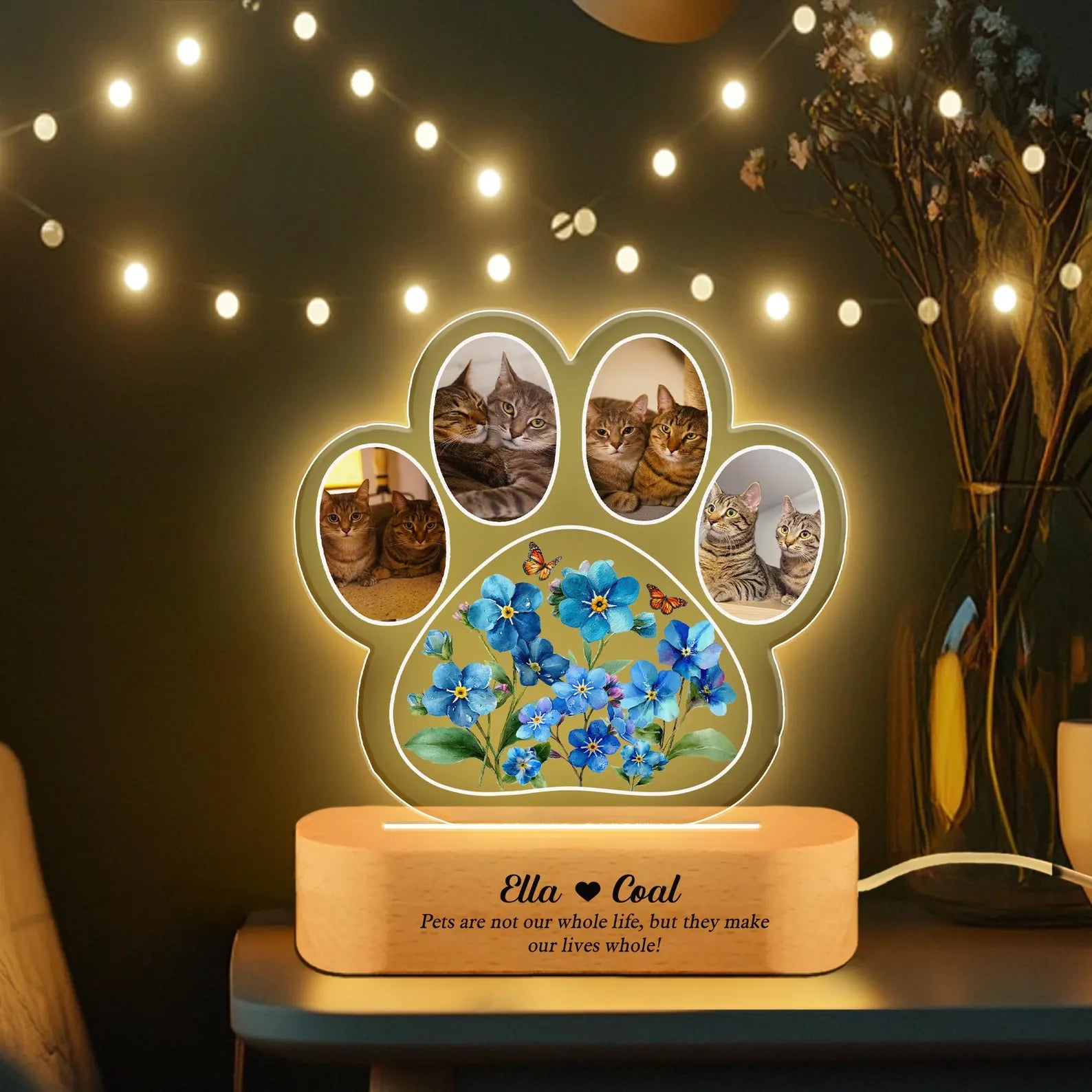 Custom Dog Memorial Photo Light, Pet Loss Sympathy Gift, Dog Memorial Gift, Loss of Cat Gift, Pet Memorial Gift, Pet Remembrance Gift. MGBILUMIE8