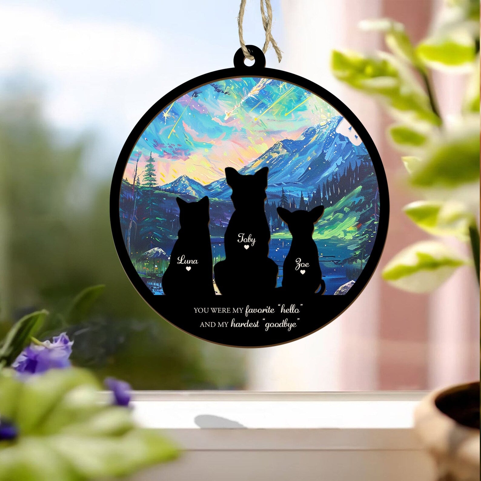 Personalized Loss Of Dogs Sympathy Gift, Dog Memorial Suncatcher, Pet Memorial Gift, Pet Loss Gift, Dog Sympathy Gift, Pet Suncatcher. SCCBILUMMIE26