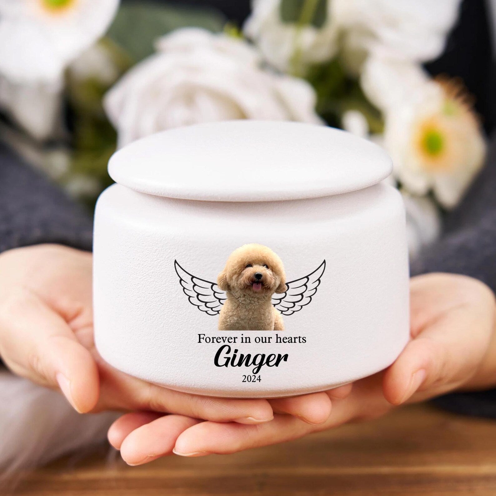 Personalized Pet Urn, Pet Memorial Gift, Urn For Dog, Pet Fur Memorial Keepsake, Pet Loss Gift, Dog Loss Sympathy Gift, Gift for Pet Lovers. MGBILUMIE4