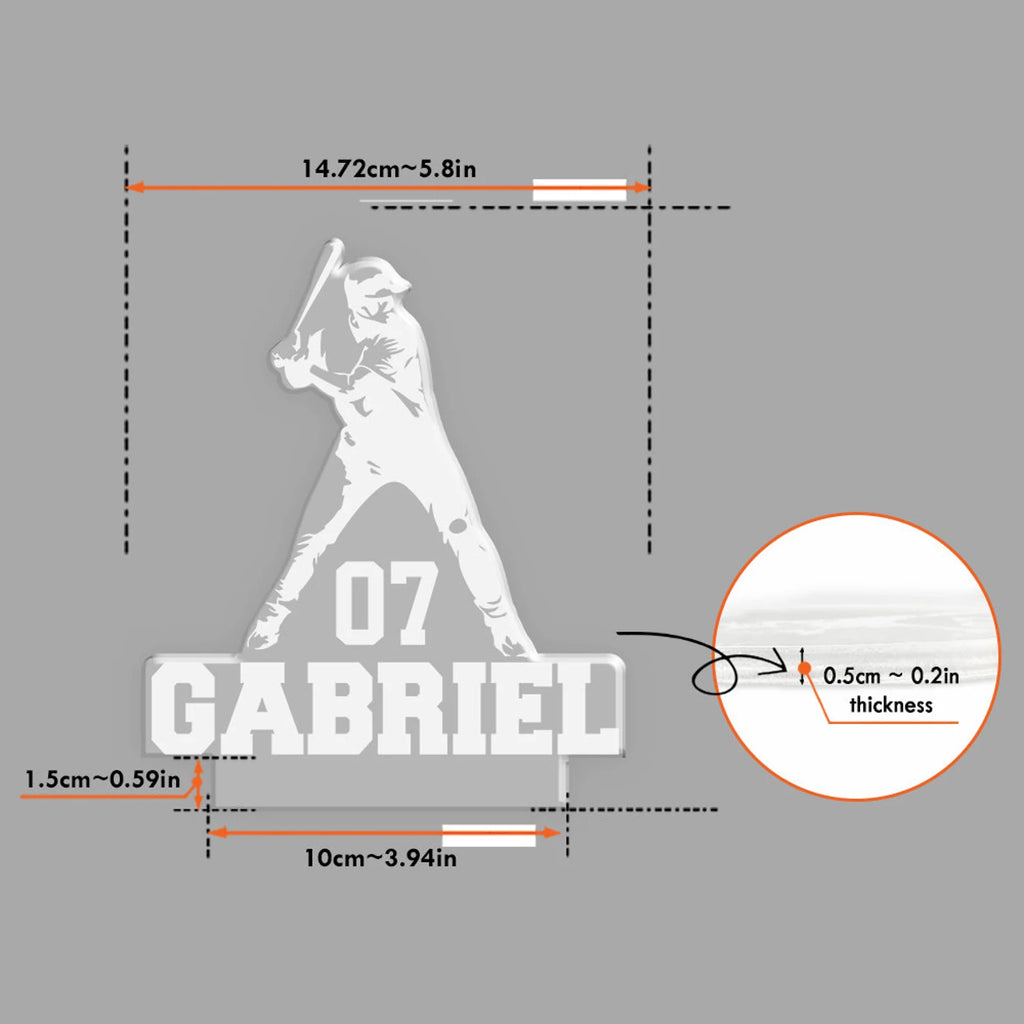 Personalized Softball Player Night Light, Softball Girl Gift, Softball Player Gift, Softball Fan Gift, Softball Coach Gift, Sport Gift. NLFRBILUMIE7