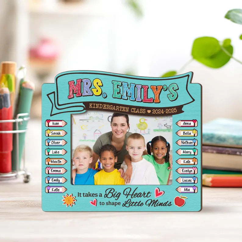 Custom Teacher Photo Frame, Custom Teacher Appreciation Gift, Thank You Teacher Gift, Gift For Teacher, Gift From Student, Classroom Decor. PFBILIMIE1