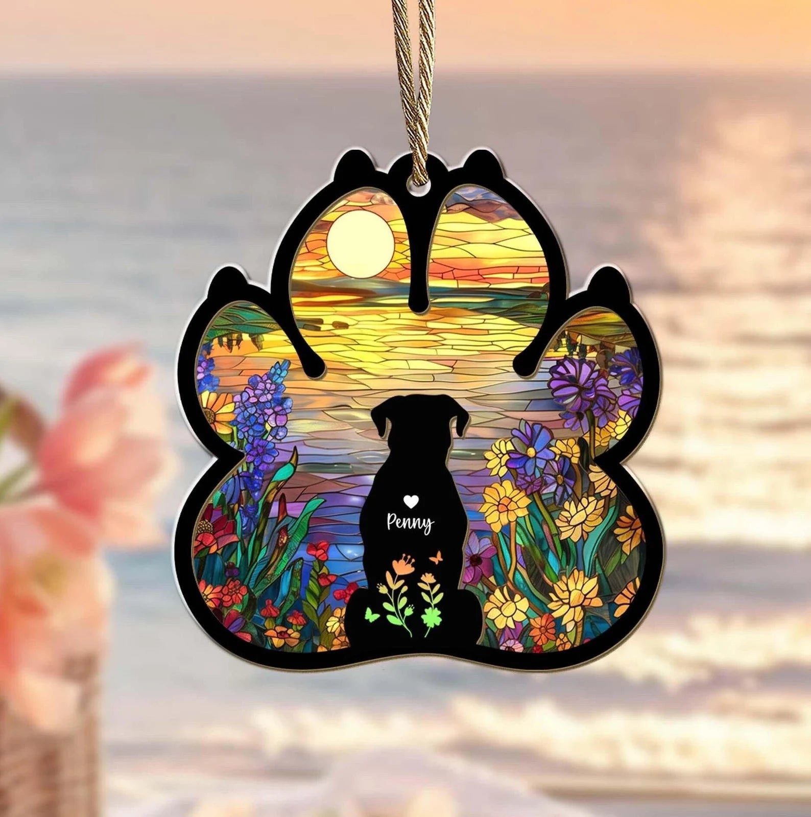 Personalized Dog Loss Suncatcher, Custom Dog Memorial Gift, Pet Memorial Gift, Loss of Dog Sympathy Gift, Dog Remembrance Gift, Dog Mom Gift. SCCBILUMMIE4