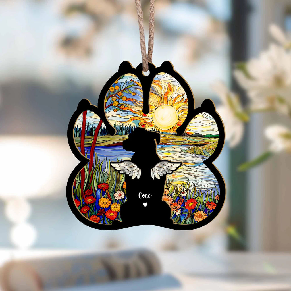 Personalized Dog Loss Sympathy Gift, Custom Dog Memorial Suncatcher, Pet Memorial Gift, Loss of Dog Gift, Dog Remembrance Gift. SCCBILUMMIE1