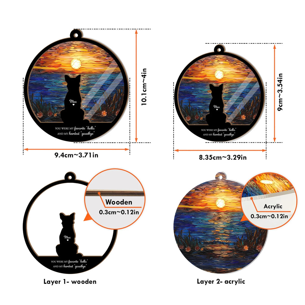 Personalized Loss Of Dog Gift, Pet Memorial Suncatcher, Dog Memorial Gift, Pet Loss Sympathy Gift, Dog Sympathy Gift, Pet Suncatcher. SCCBILUMMIE46