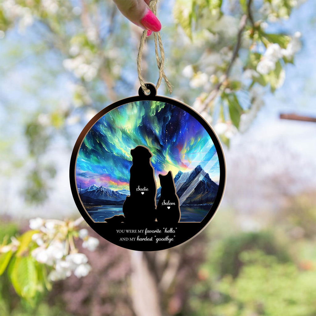 Personalized Loss Of Pet Sympathy Gift, Custom Pet Memorial Suncatcher, Pet Loss Gift, Pet Memorial Gift, Dog Sympathy Gift, Pet Suncatcher. SCCBILUMMIE40