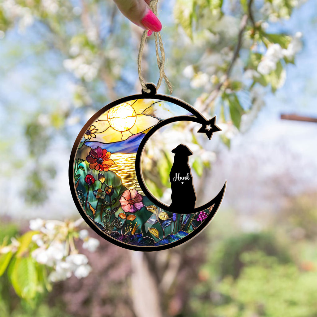 Personalized Loss Of Dog Sympathy Gift, Custom Dog Memorial Suncatcher, Dog Memorial Gift, Loss of Dog Gift, Dog Remembrance Gift. SCCBILUMMIE5