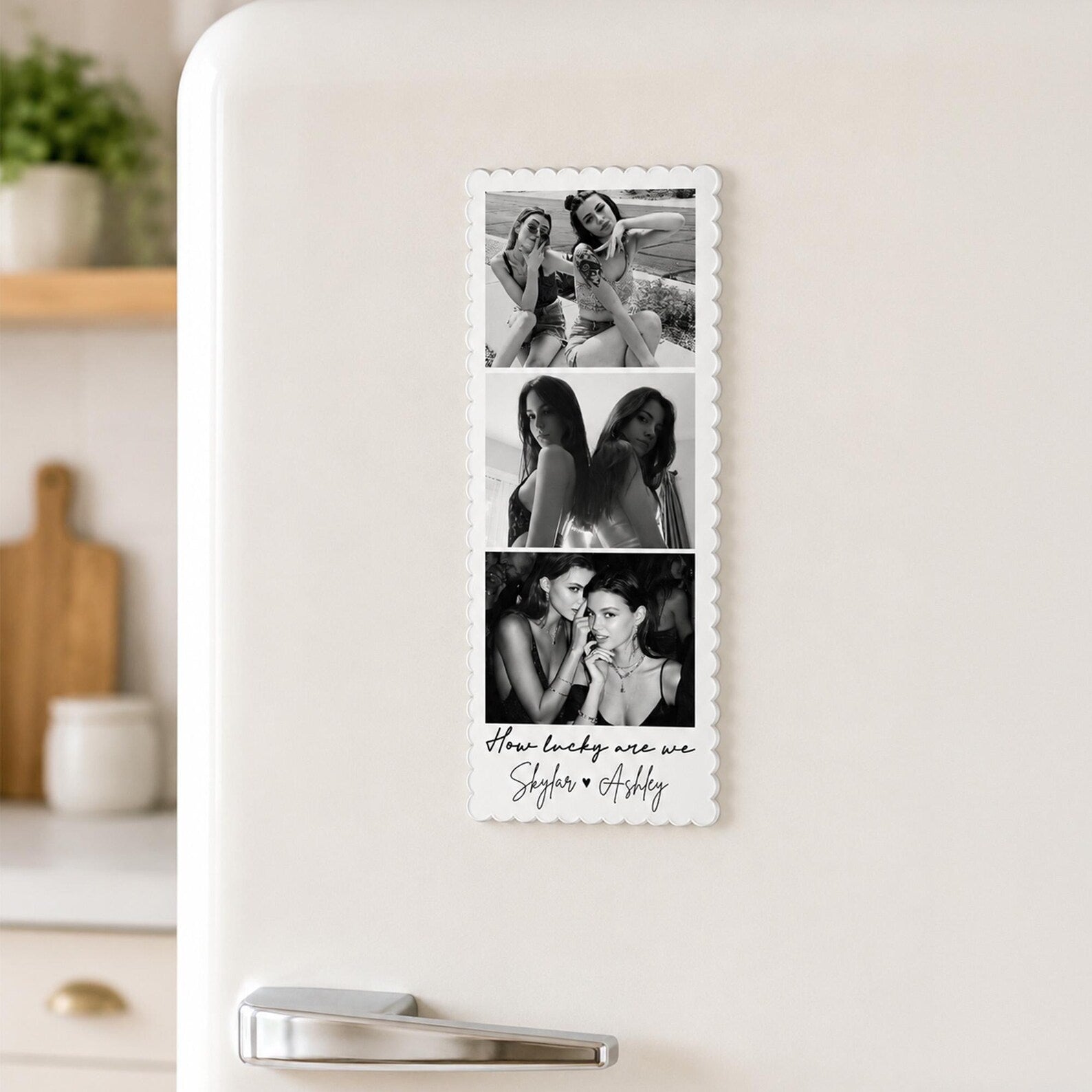 Custom Bestie Photo Strip Fridge Magnet, Bestie Birthday Gift, Friendship Gift, BFF Gift, Bridesmaid Gift, Gift For Bestie, Soul Sister Gift. PMBILUMIE2