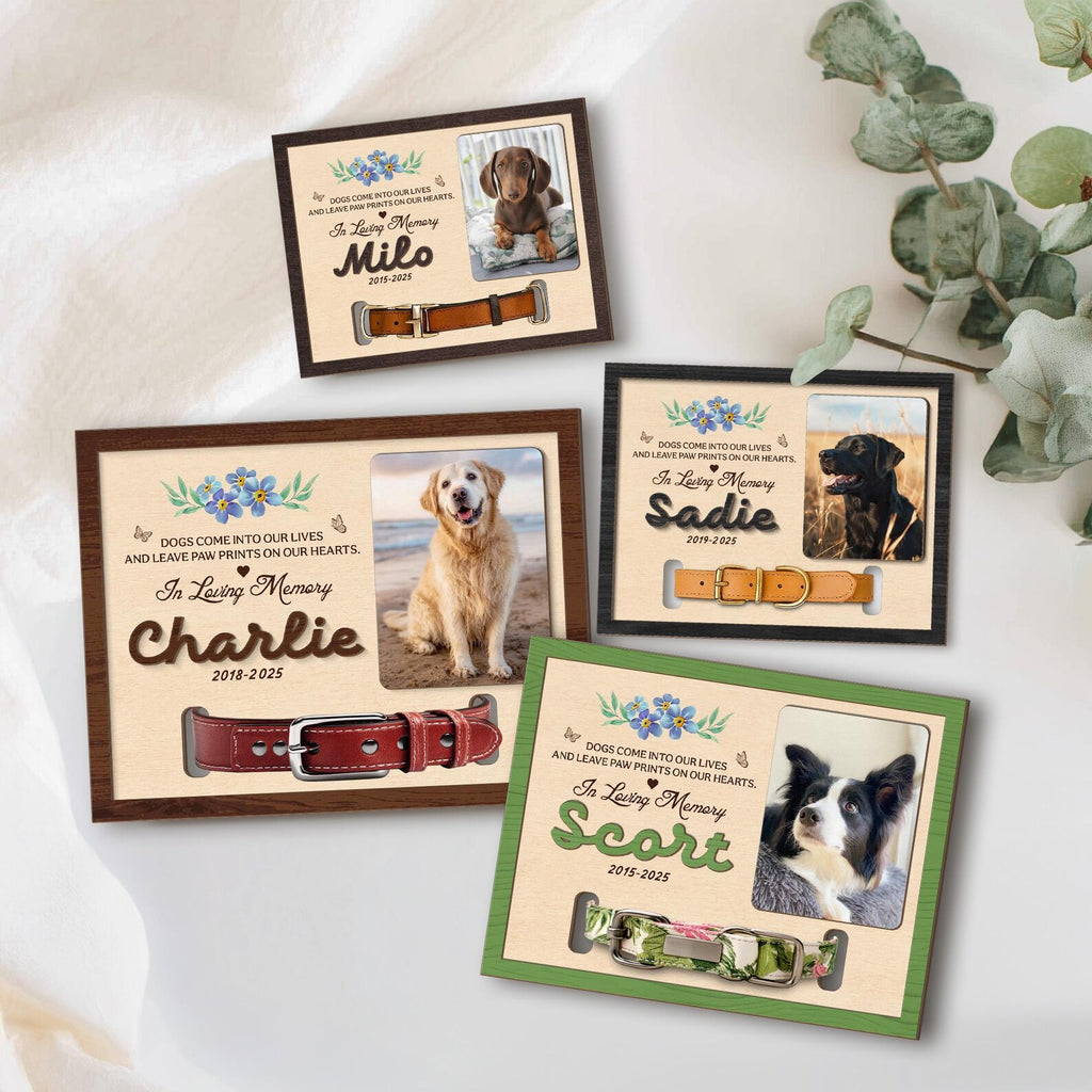 Custom Dog Memorial Collar Sign, Custom Pet Memorial Gift, Loss Of Dog Gift, Dog Loss Sympathy Gift, Pet Sympathy Gift, Gift For Dog Lovers. PTBILUMIE6
