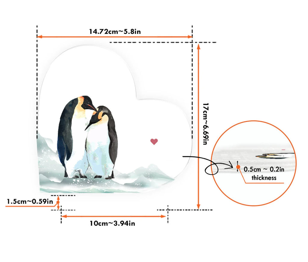 Personalized Penguin Night Light, Custom Couple Night Light, Anniversary Gift, Gift For Girlfriend, Gift For Boyfriend, Gift For Her. NLFRBILUMIE17