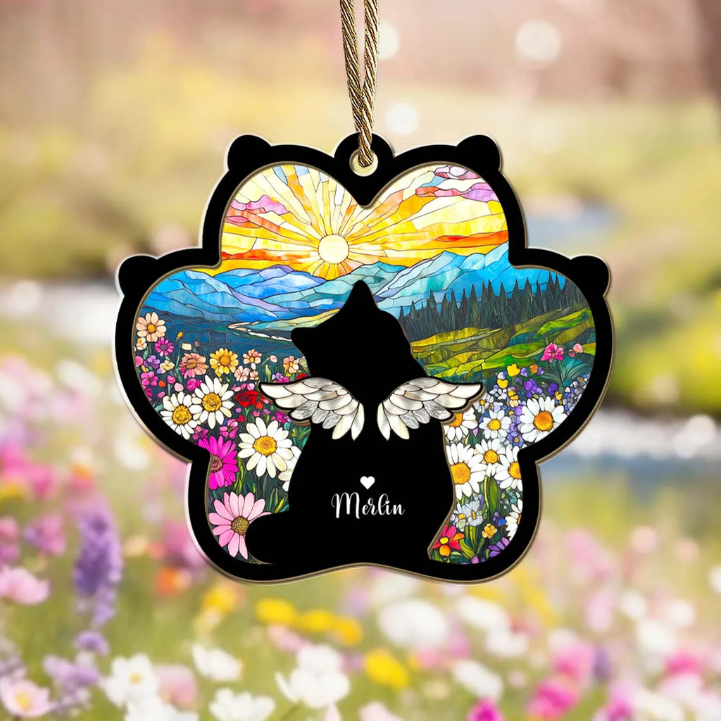 Custom Cat Loss Suncatcher, Custom Pet Memorial Gift, Pet Loss Sympathy Gift, Cat Lover Gift, Pet Remembrance Gift, Window Hanging. SCCBILUMMIE3