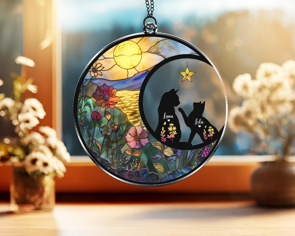 Custom Dog Memorial Suncatcher, Custom Pet Memorial Gift, Dog Lover Gift, Pet Loss Sympathy Gift, Loss Of Dog Gift, Pet Remembrance Gift. SCCBILUMMIE17