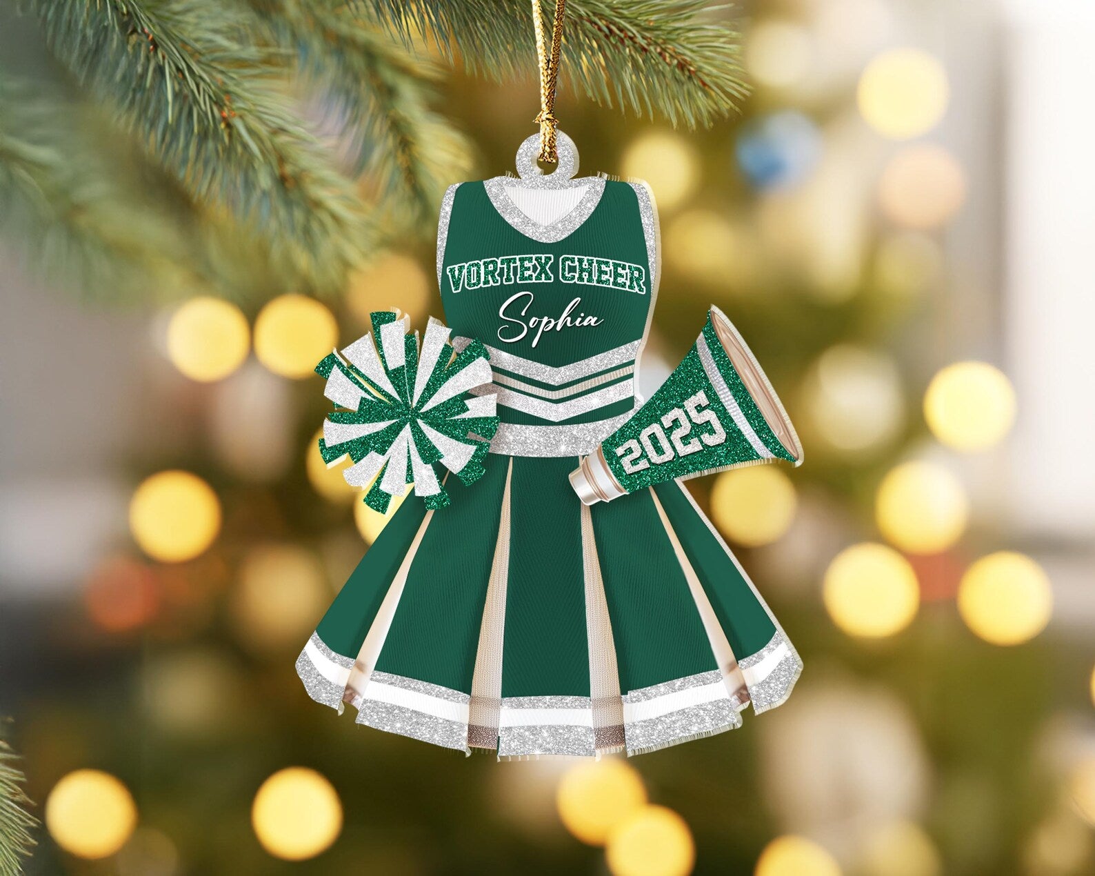 Custom Cheerleading Christmas Ornament, Cheerleader Ornament, Sport Ornament, Cheer Team Gift, Cheerleading Team Gift, Christmas Decor. COBILUMIE19