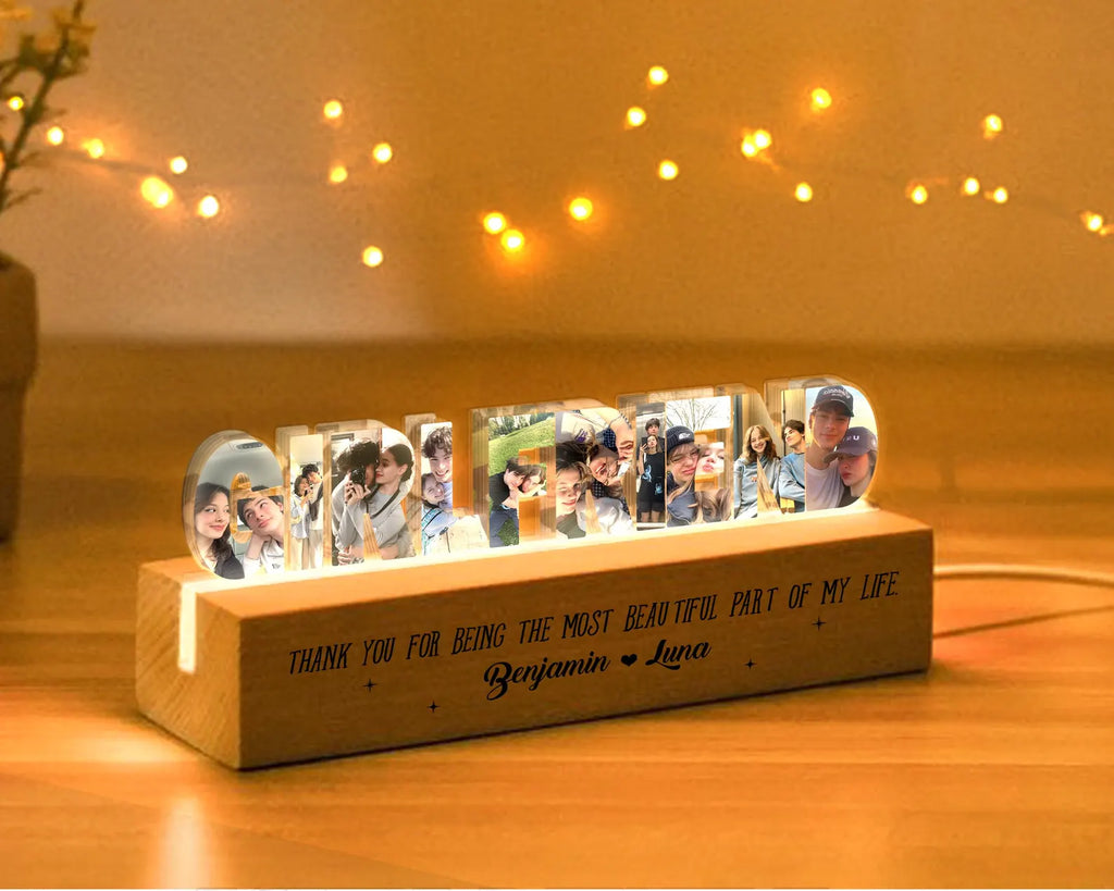Custom Girlfriend Photo Night Light, Couple Photo Gift, Valentines Gift, Gift for Couple, Gift for Her, Anniversary Gift, Romantic Gift. NLFRBILUMIE12