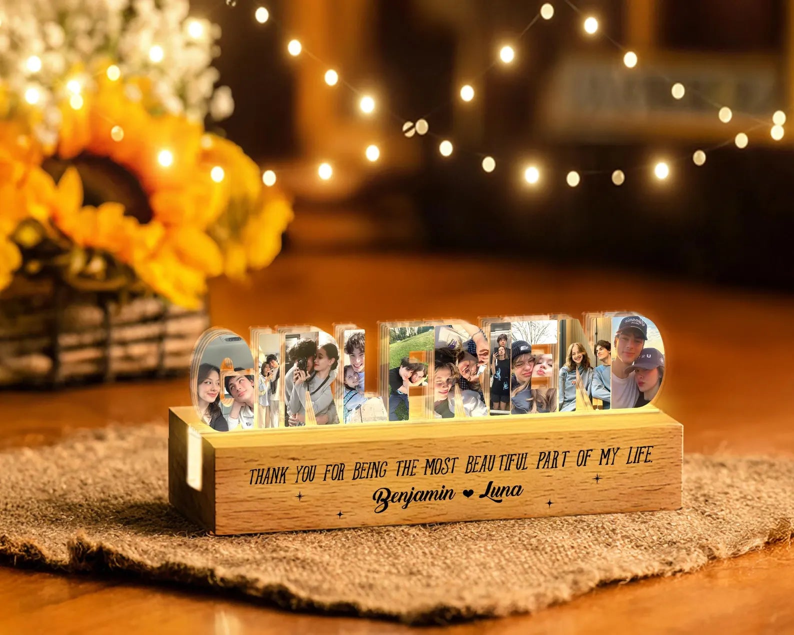 Custom Boyfriend Photo Night Light, Couple Photo Gift, Valentines Gift, Gift for Couple, Anniversary Gift, Gift for Him, Romantic Gift.NLFRBILUMIE11