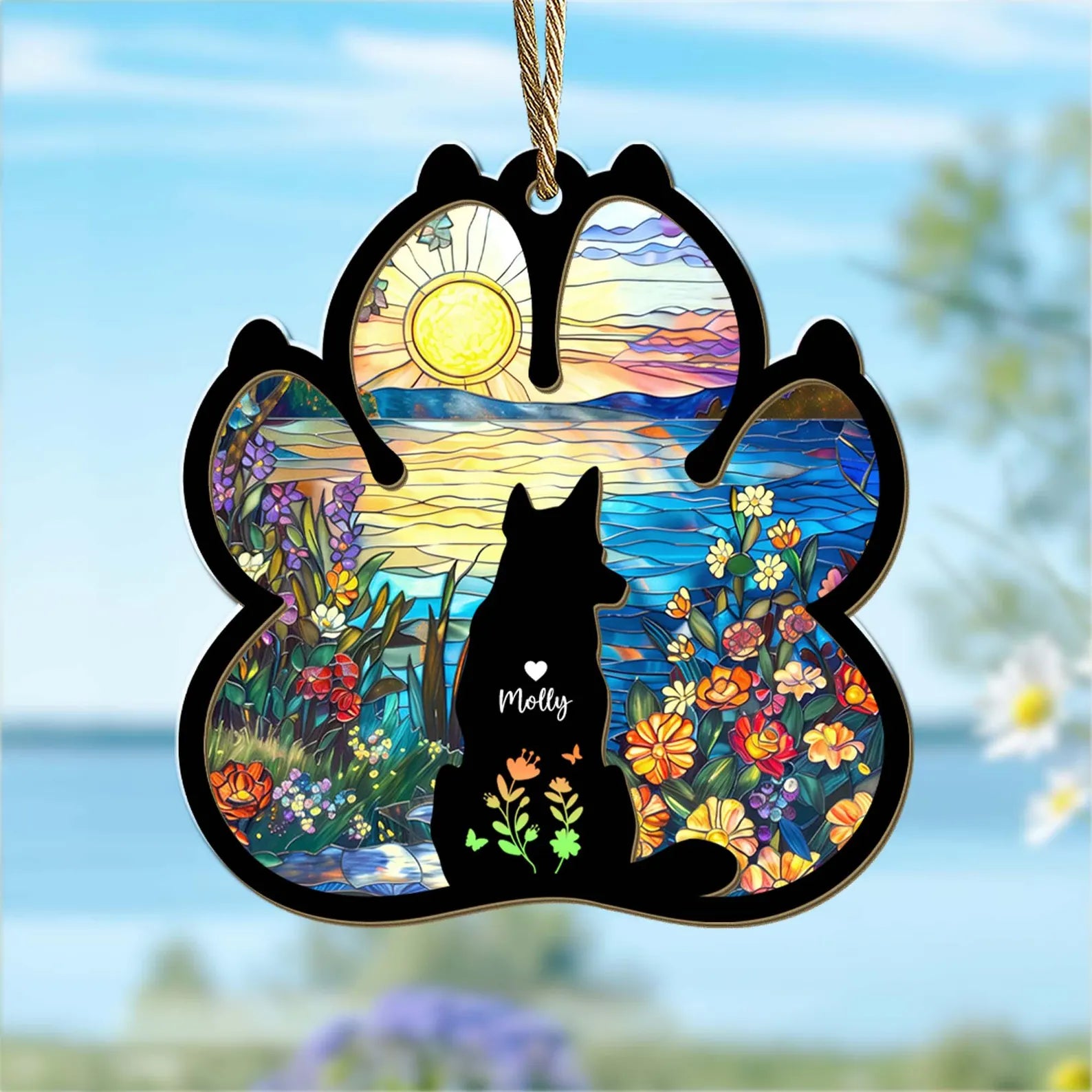 Personalized Dog Loss Suncatcher, Custom Dog Memorial Gift, Pet Memorial Gift, Loss of Dog Sympathy Gift, Dog Remembrance Gift, Dog Mom Gift. SCCBILUMMIE4