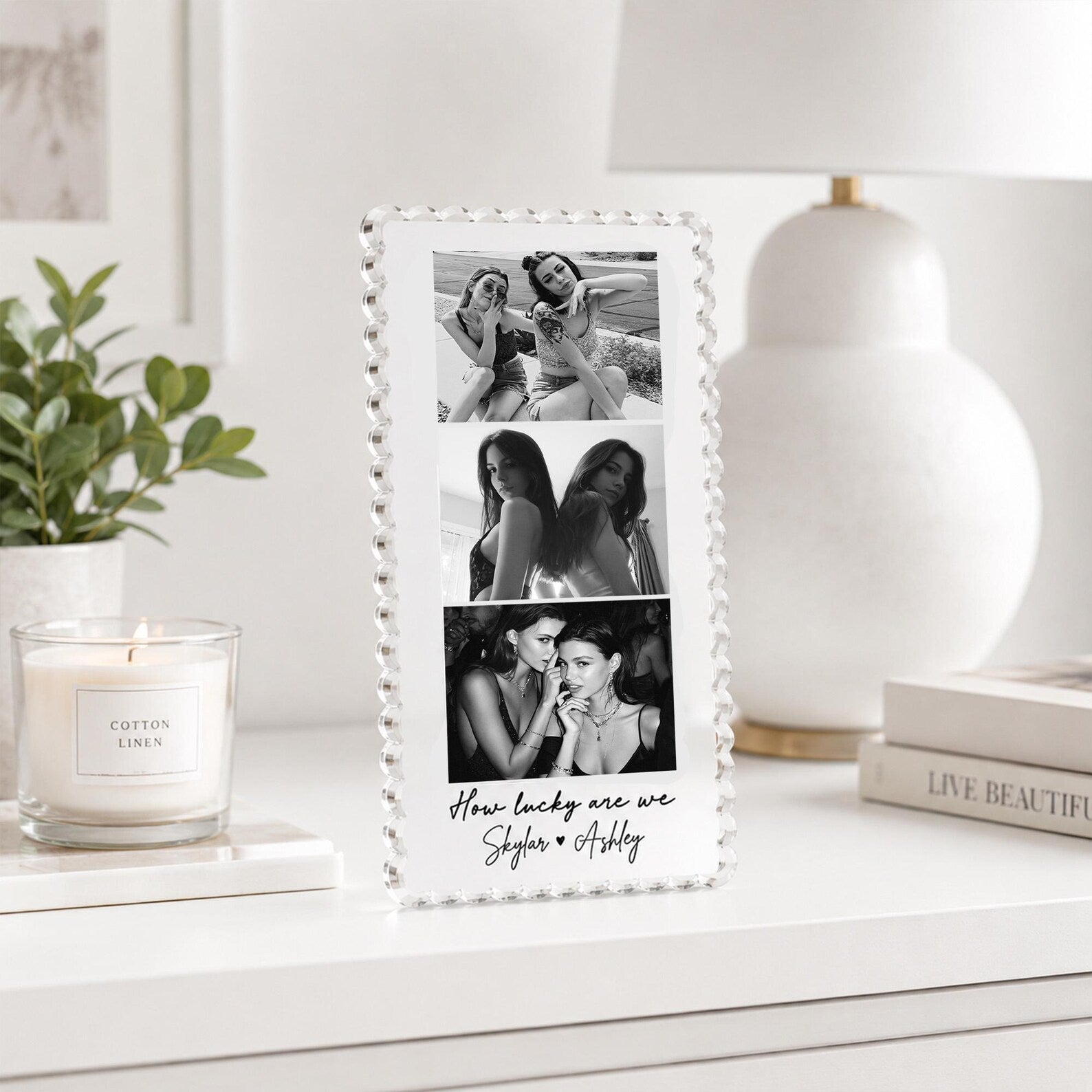Custom Bestie Photos Acrylic Block, Custom Friendship Gift, Gift For Bestie, Best Friend Birthday Gift, BFF Gift, Gift For Her. PABILUMIE1