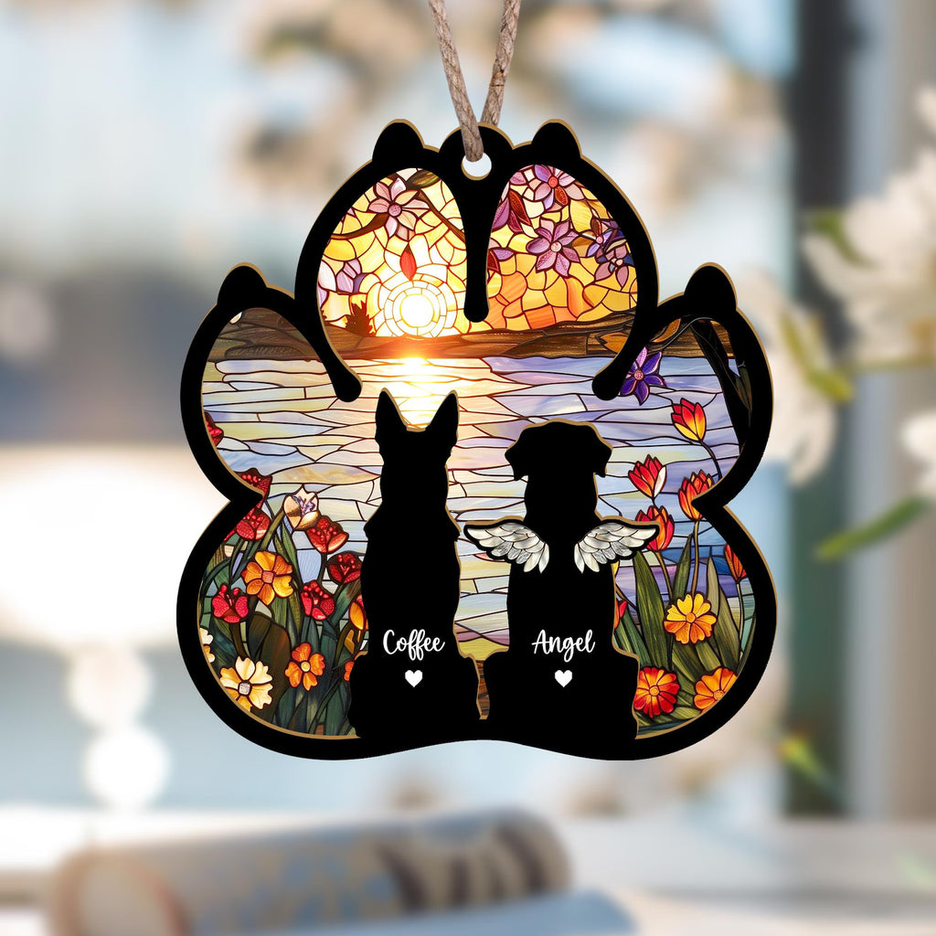 Personalized Dog Loss Sympathy Gift, Custom Dog Memorial Suncatcher, Pet Memorial Gift, Loss of Dog Gift, Dog Remembrance Gift. SCCBILUMMIE1