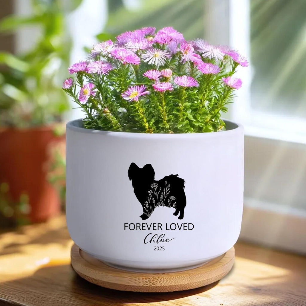 Custom Dog Memorial Planter, Custom Dog Plant Pot, Dog Memorial Gift, Loss of Dog Sympathy Gift, Pet Loss Gift, Pet Memorial Gift. MGBILUMIE5